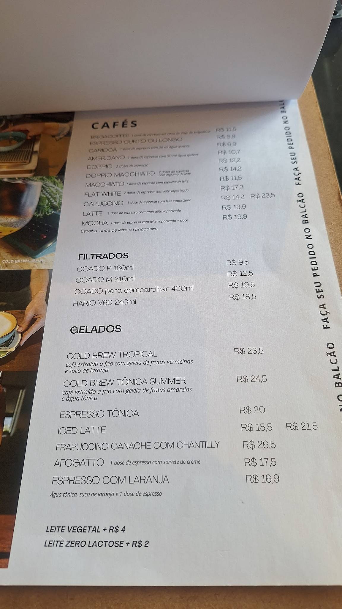 CS Doce e Café cardápio