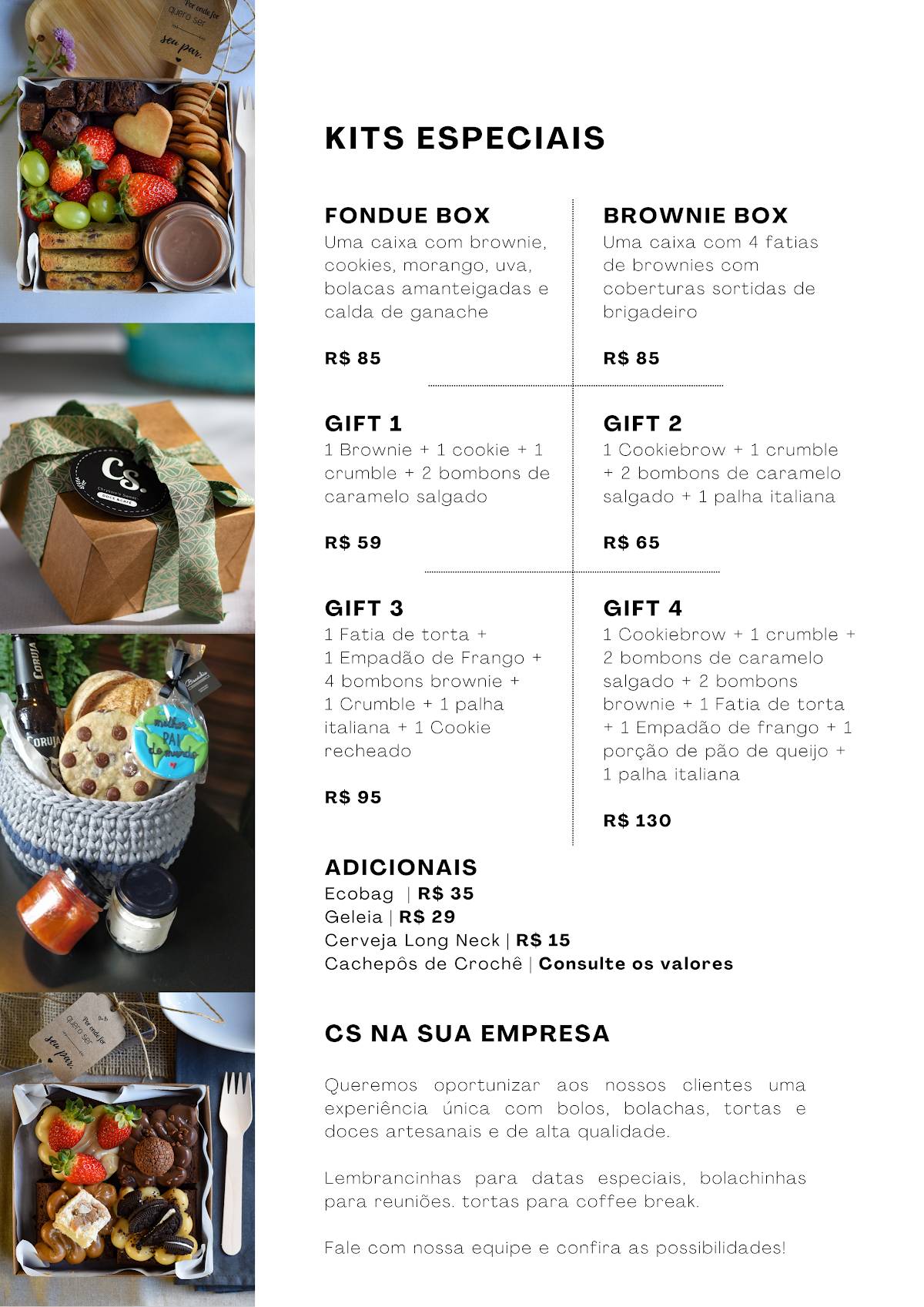 CS Doce e Café cardápio