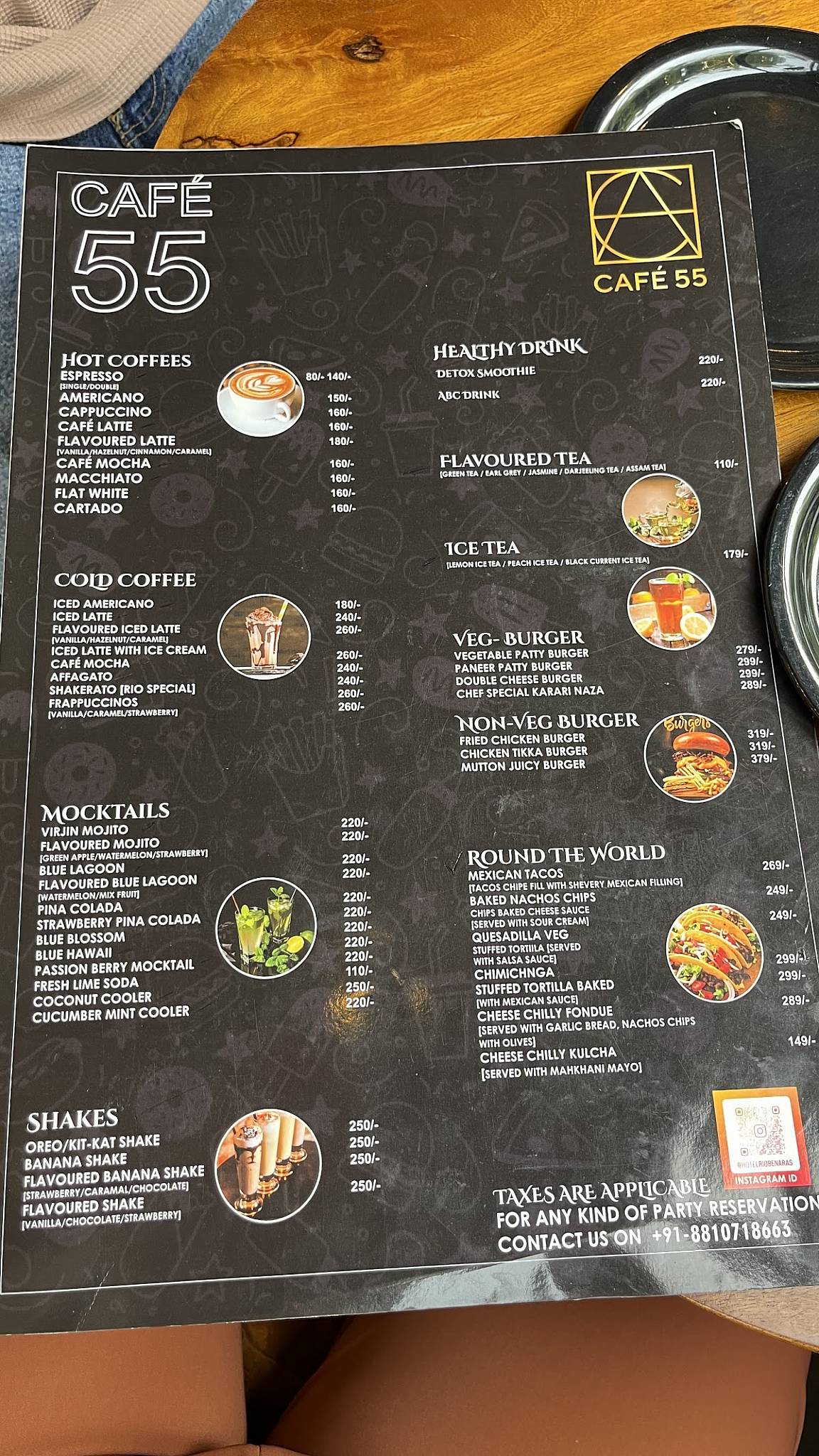 Cafe 55 menu