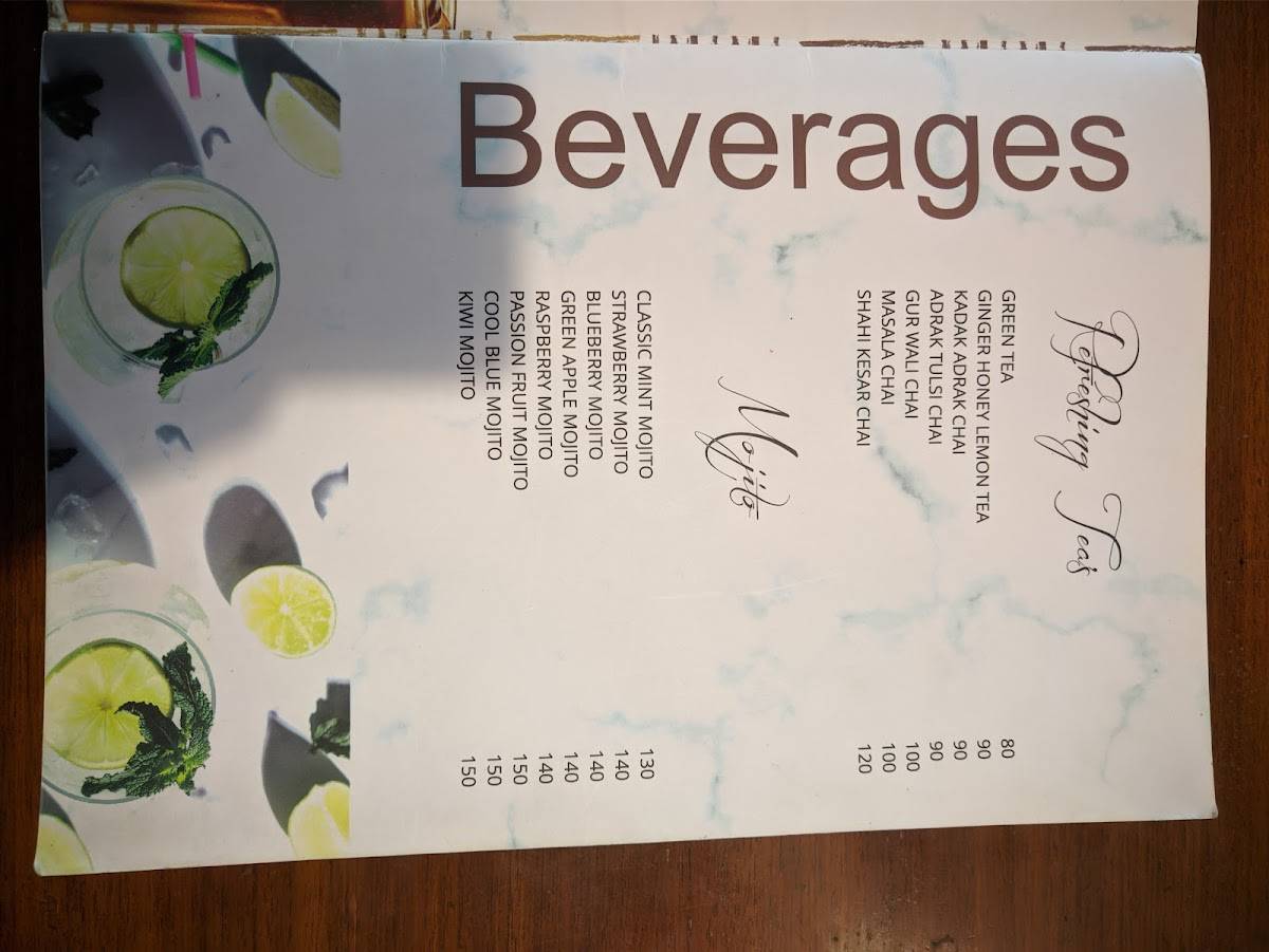 Bakers Bite Cafe menu