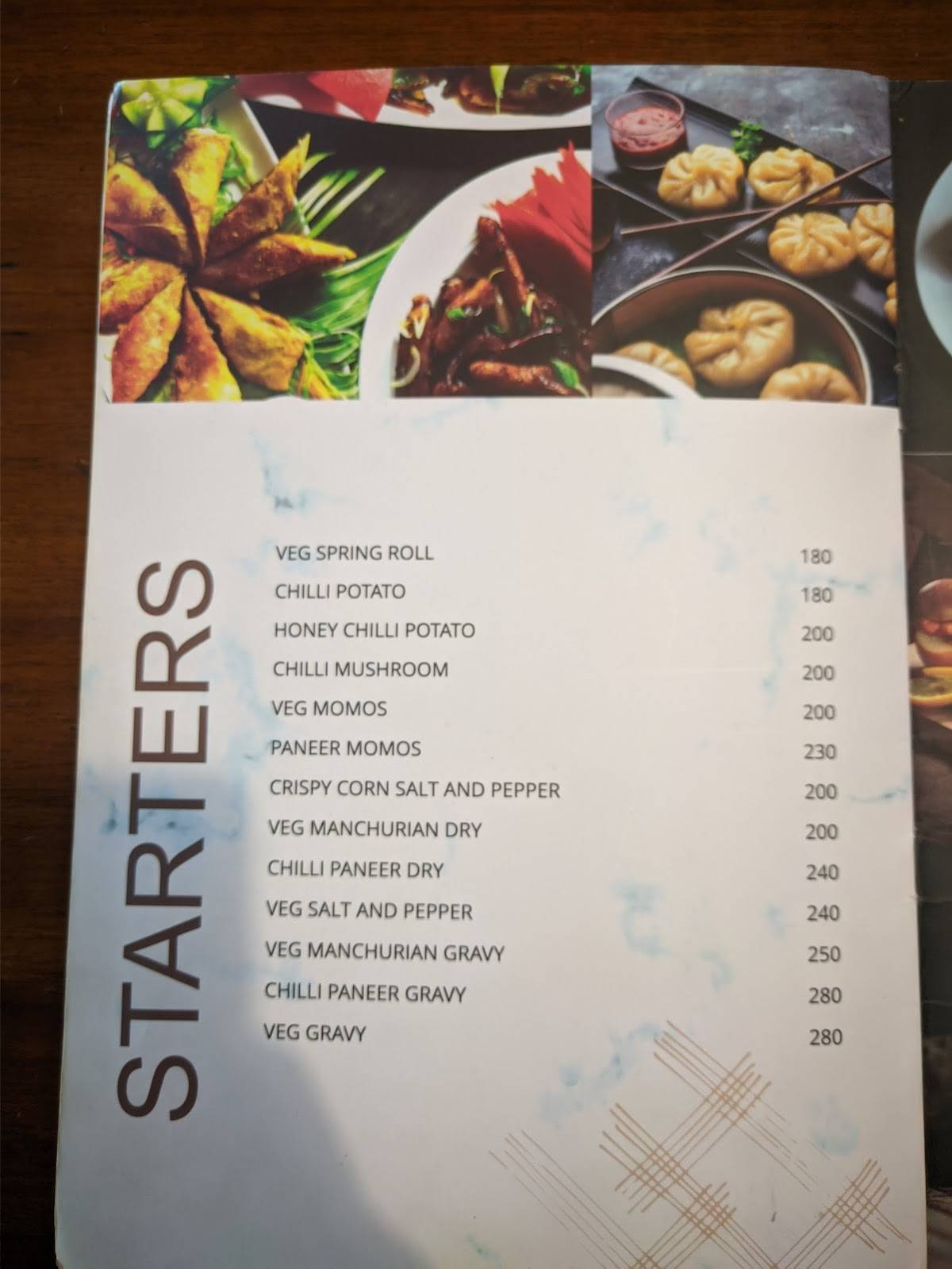 Bakers Bite Cafe menu
