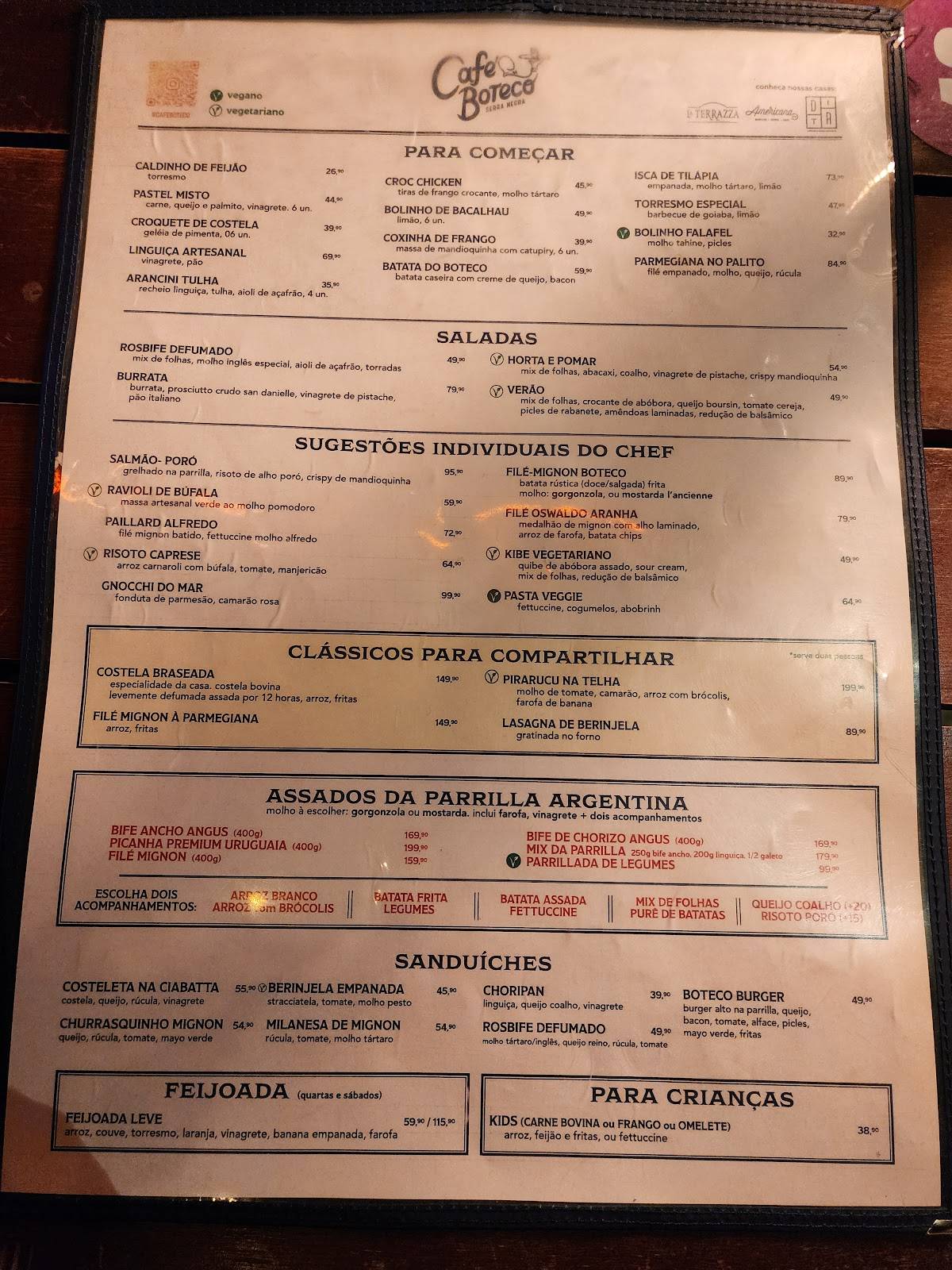 Café Boteco cardápio
