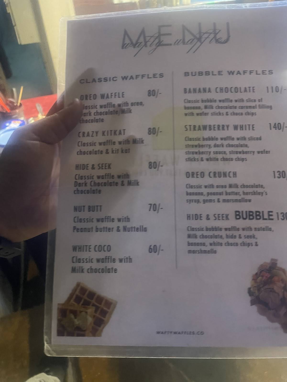 Café Hut-Tea menu