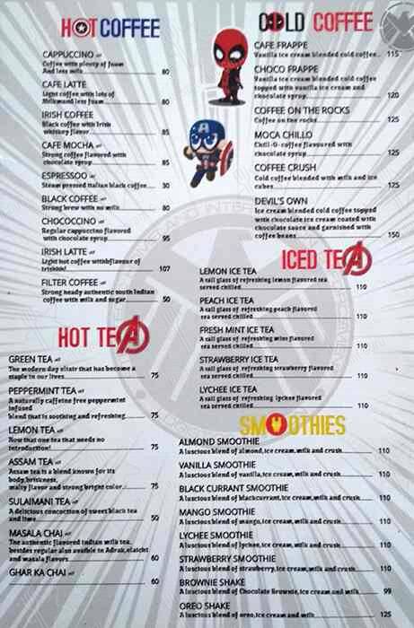 Cafe Down The Alley menu
