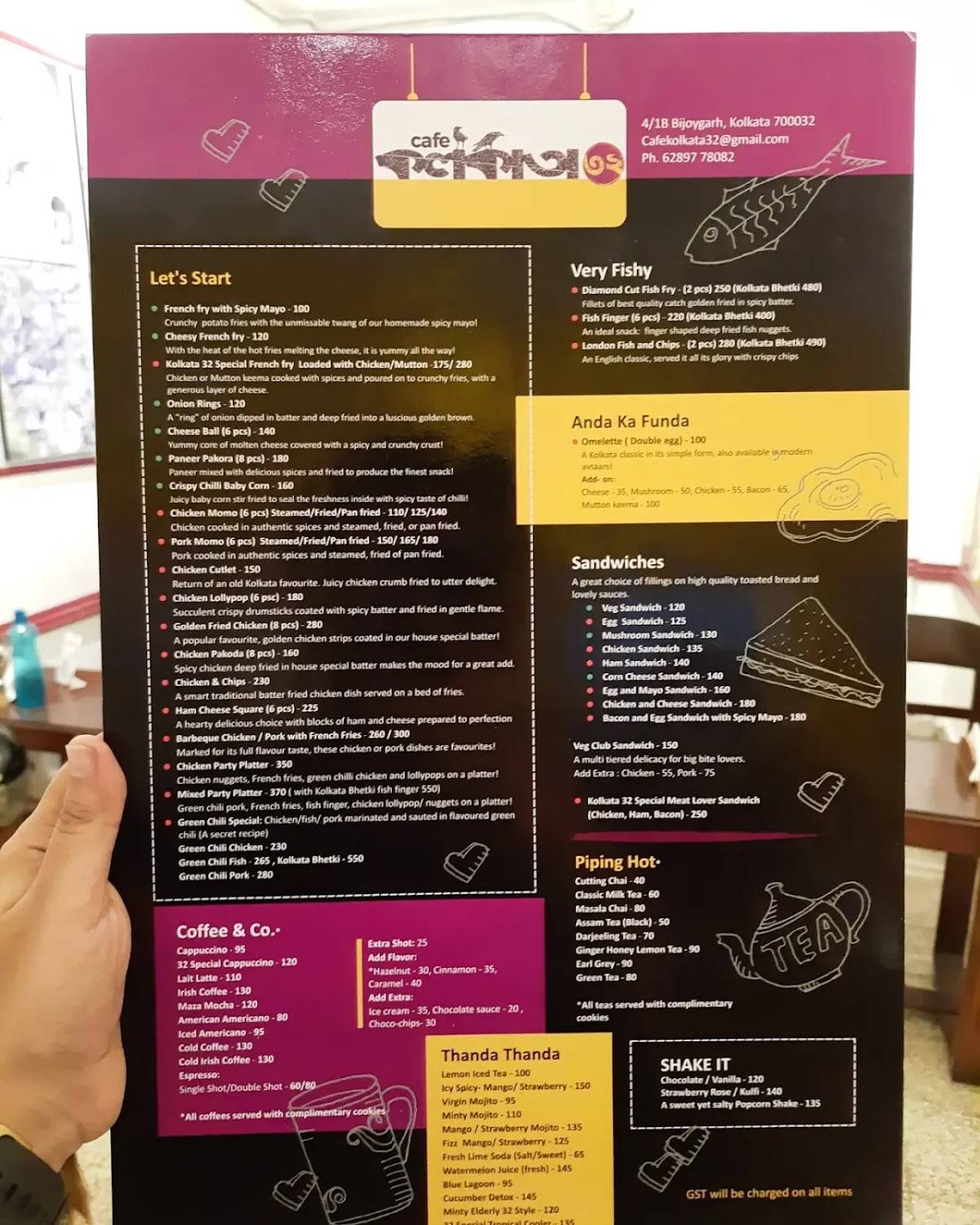 Menu At Cafe Kolkata 32 Kolkata