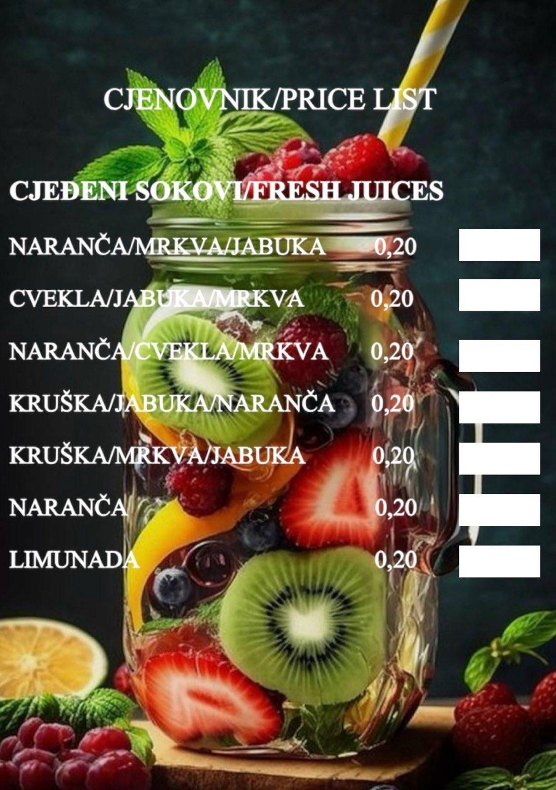 Menu de Marcone Kaffe Bar