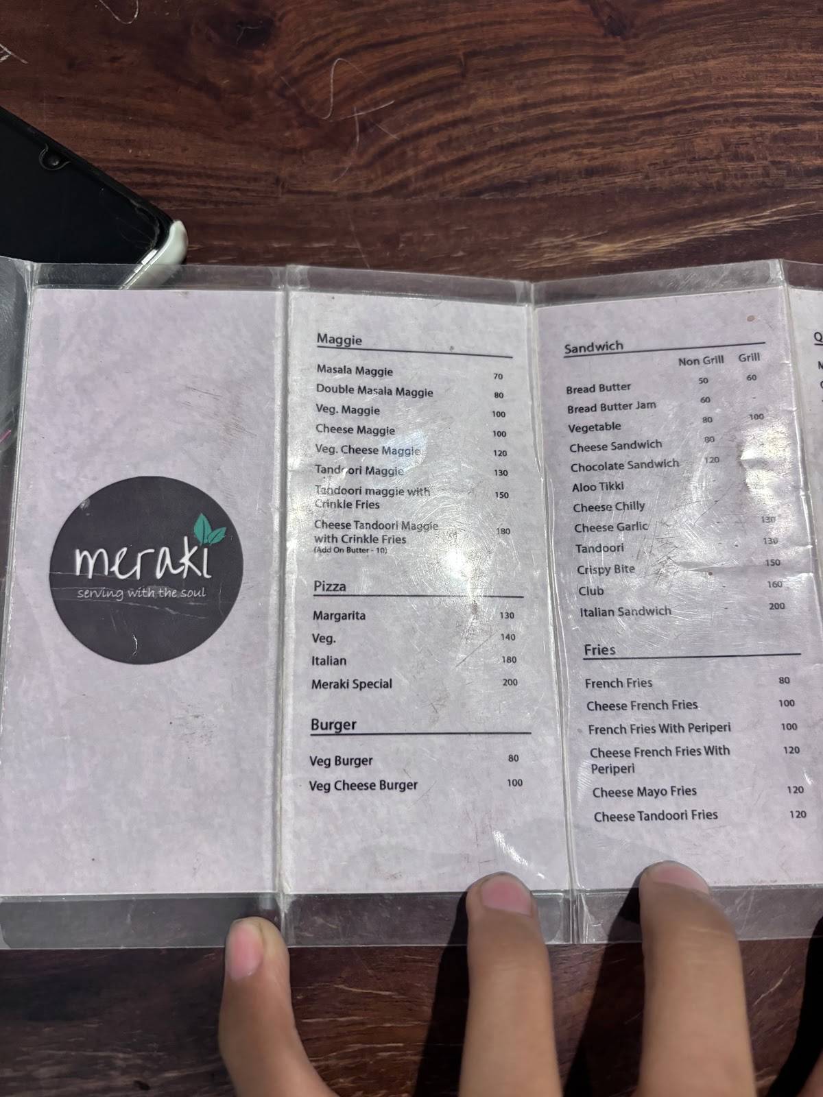Meraki Cafe - Danny’s Coffee Bar menu