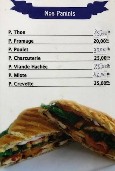 Menu de Café Picardi