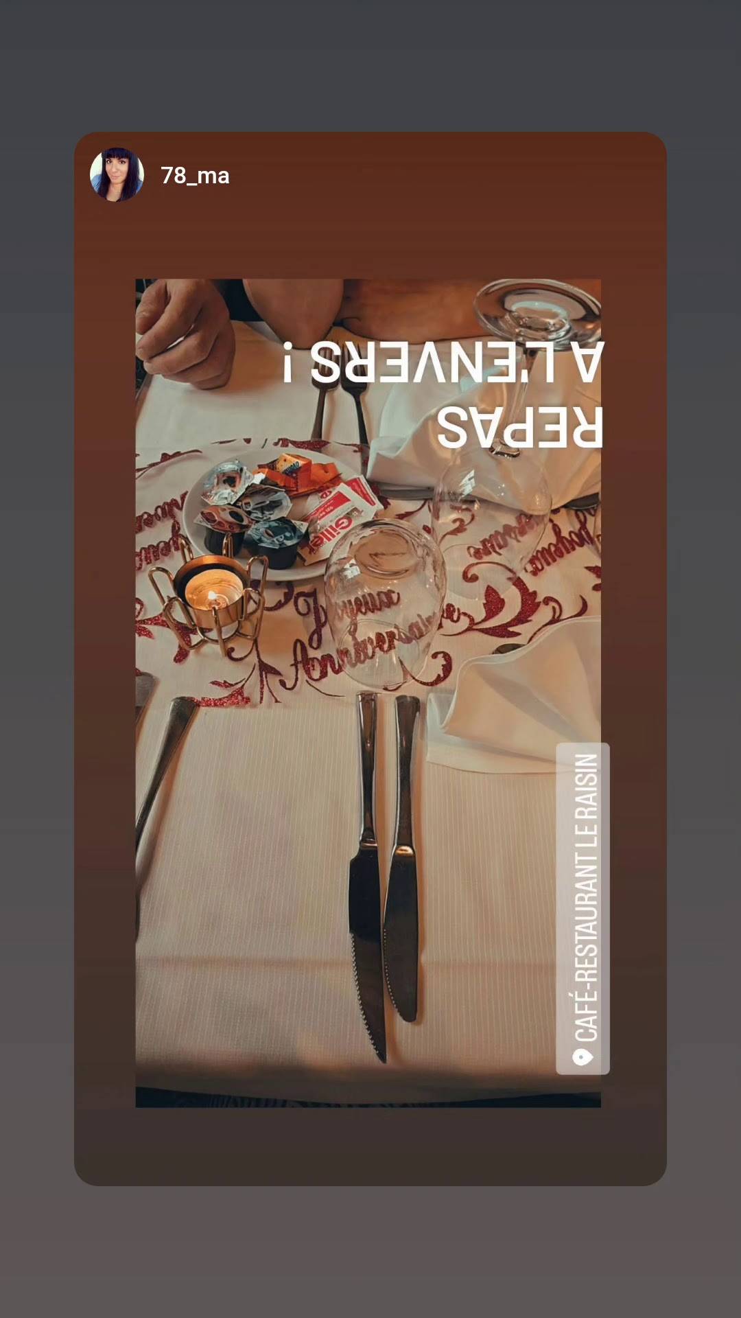 Menu de Café-Restaurant Le Raisin