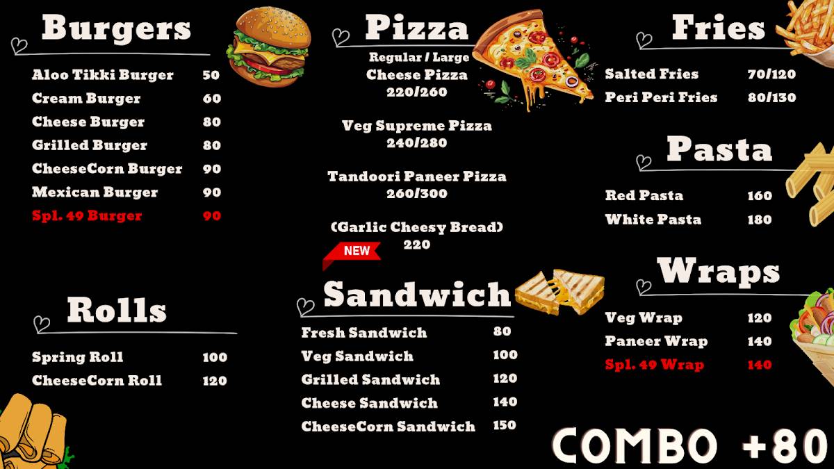 Cafe49 menu