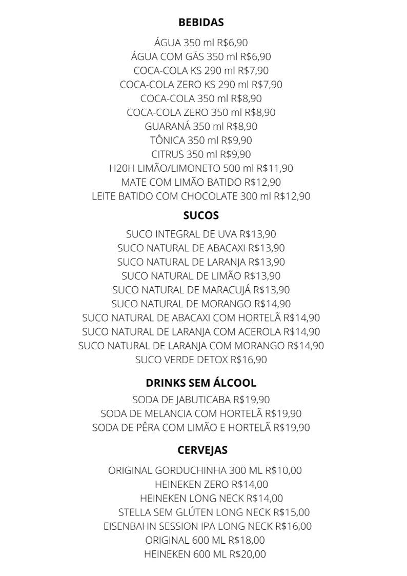 Cafundó Itu - Restaurante & Cafeteria cardápio