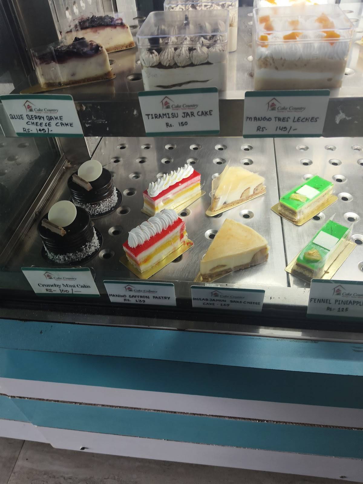 Cake Country menu