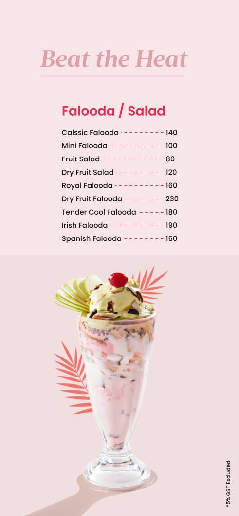 Cake Studio menu