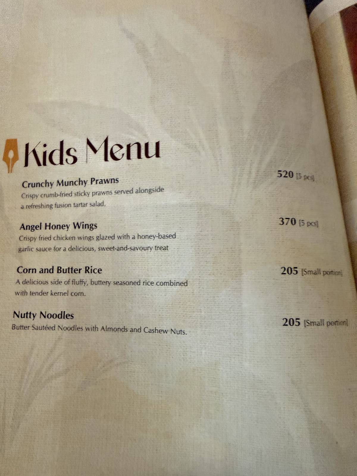 Calicut Notebook Restaurant menu