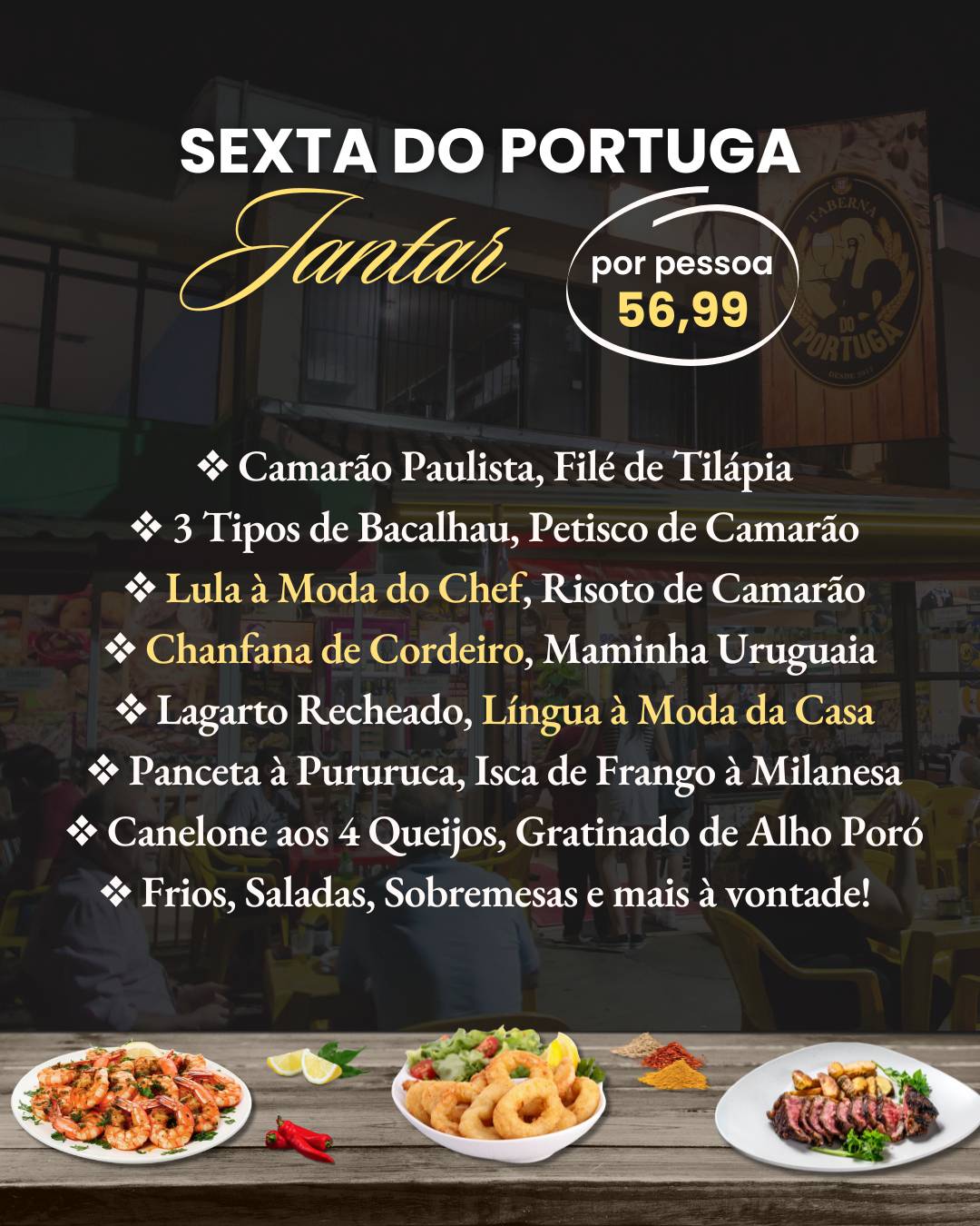 Taberna Do Portuga cardápio