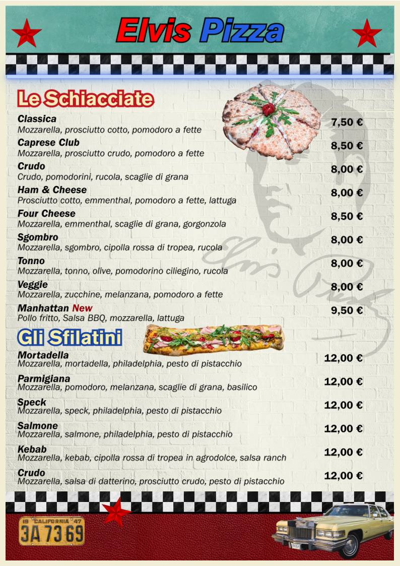 Menu di Elvis Pizza di Angelo Giambanco 