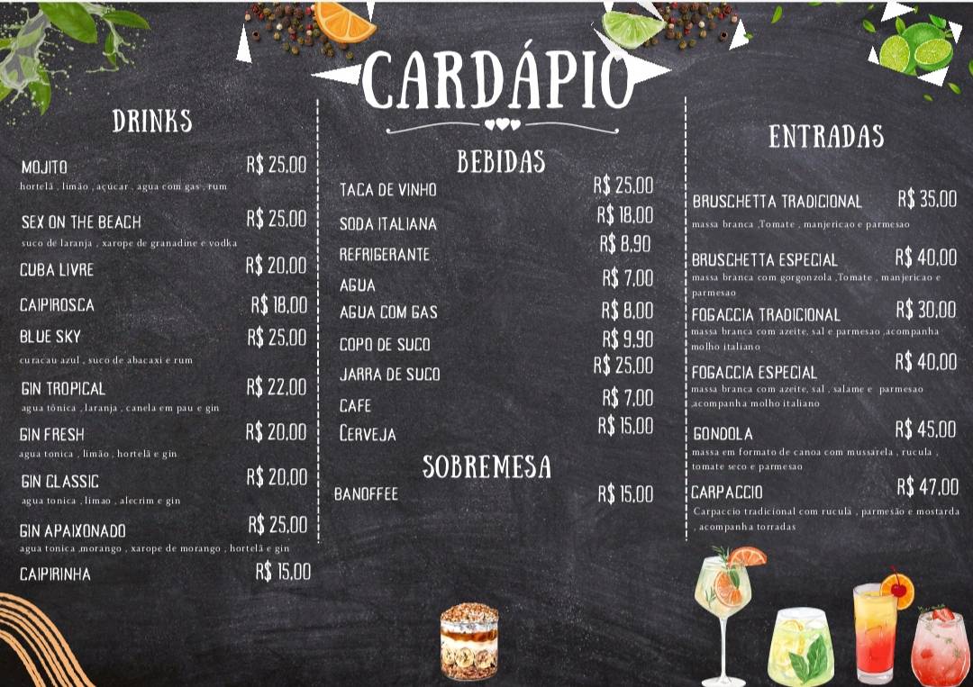 Capri Pizzaria e Bar cardápio