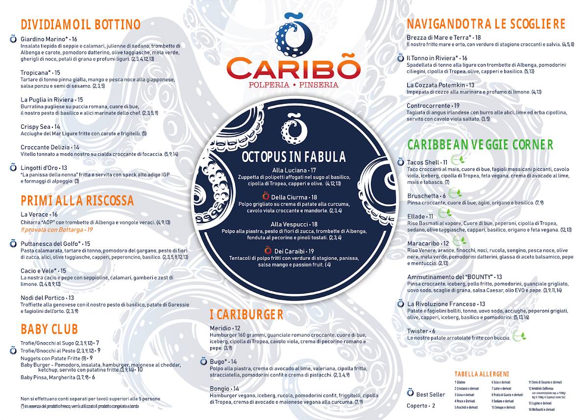 Menu de Caribõ