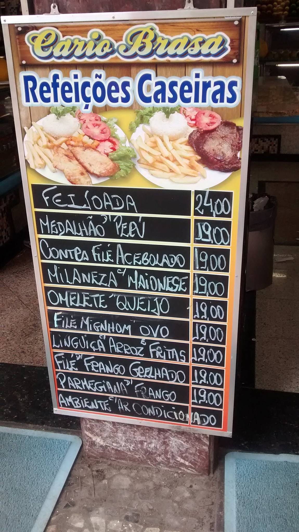 Cariobrasa cardápio