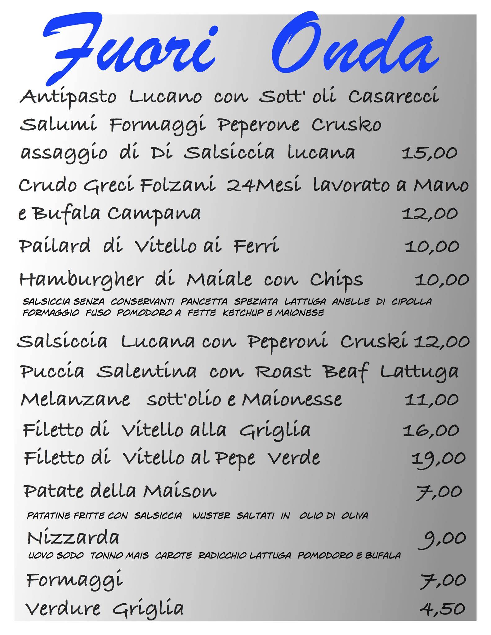 Menu di Felix Snc 