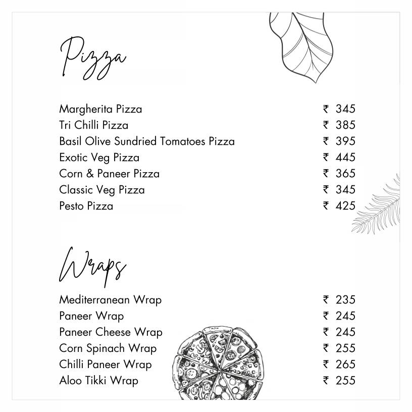 Casa Boho menu