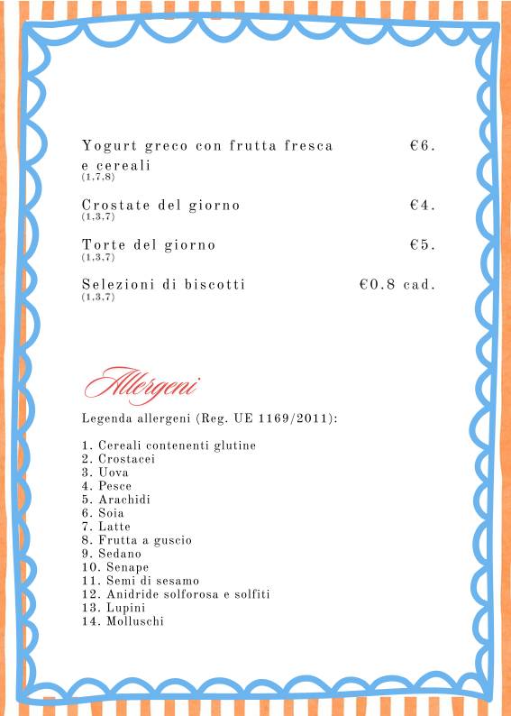 Menu di Casa Vidaschi 