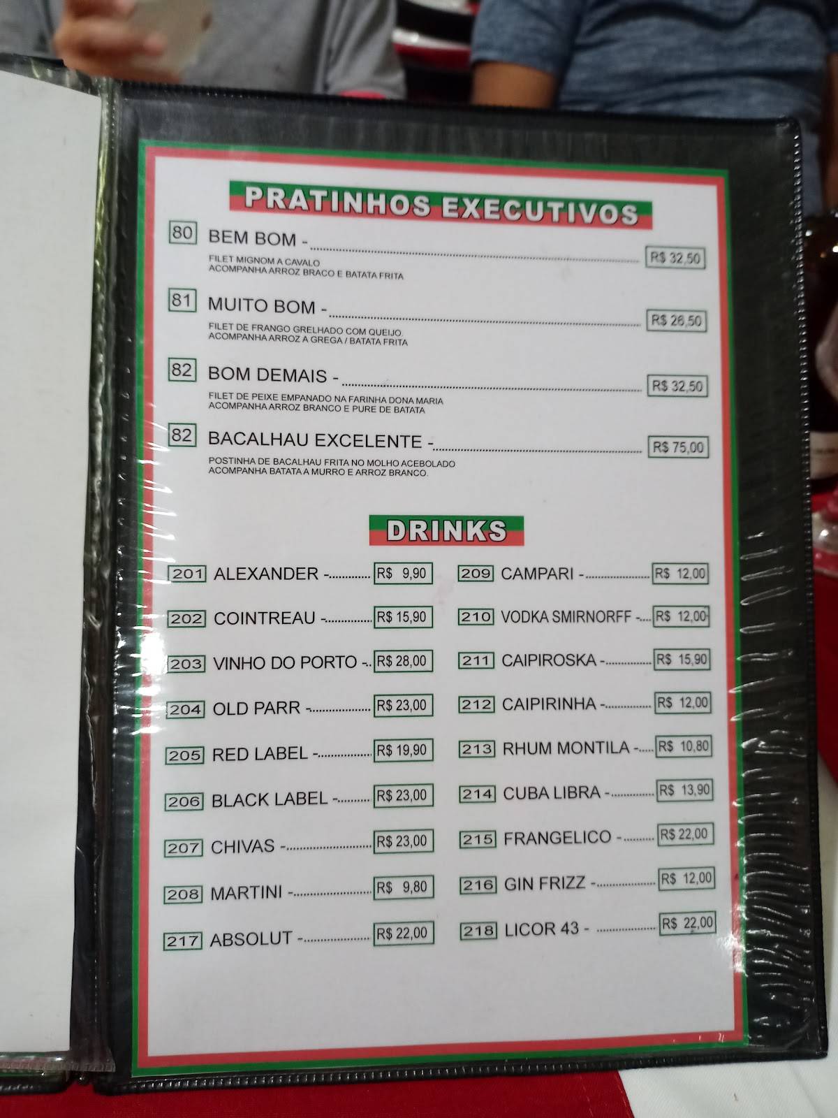 Casa do Bacalhau cardápio