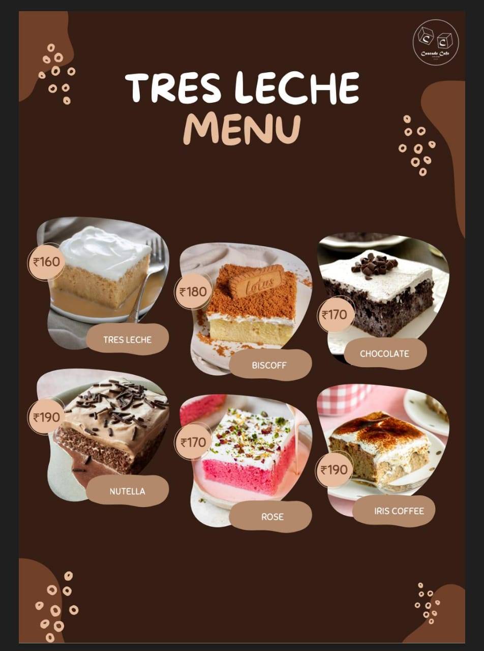 Cascade Cafe menu