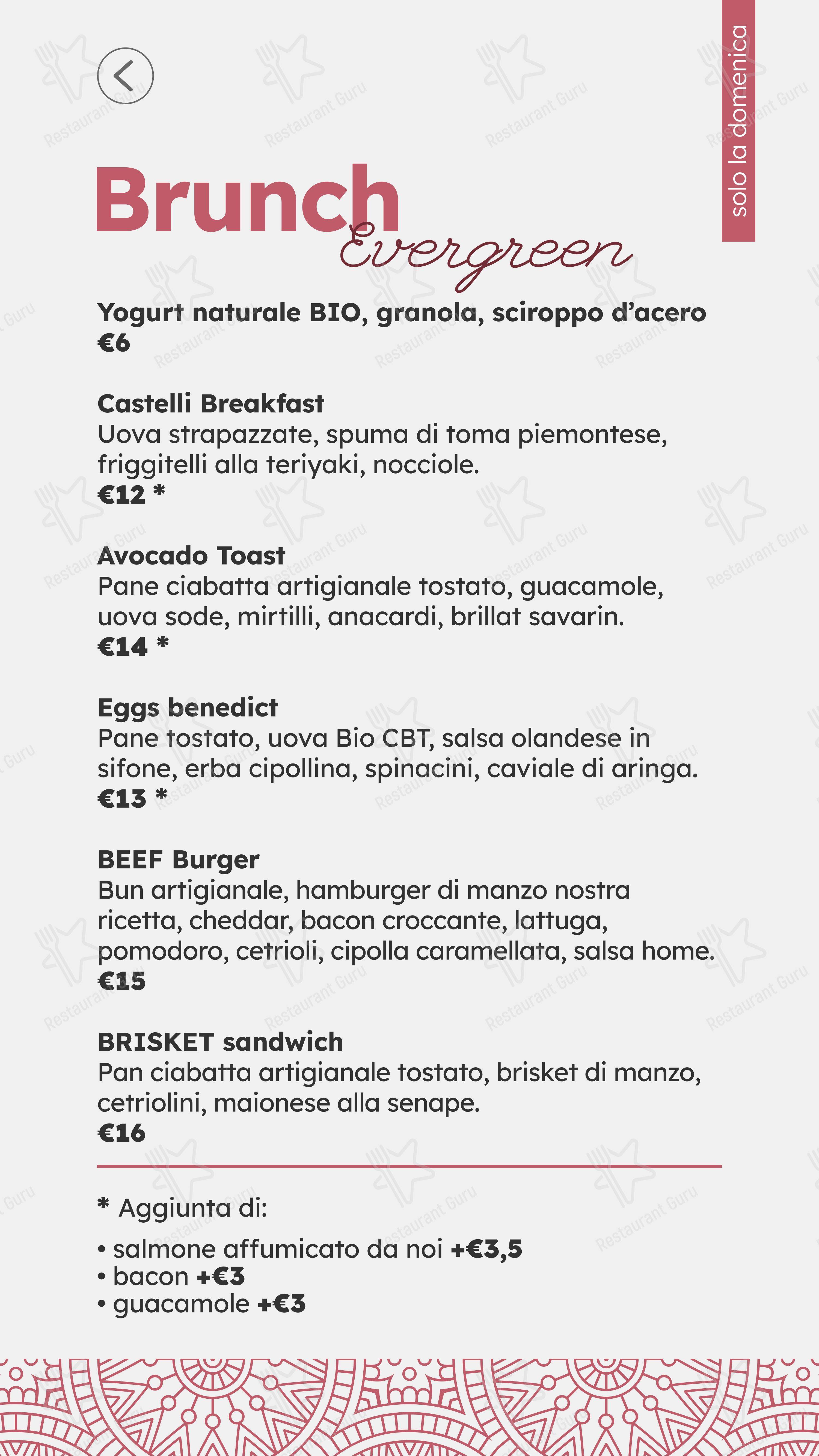Menu bar pour Castelli in Aria dans Castelfranco Veneto