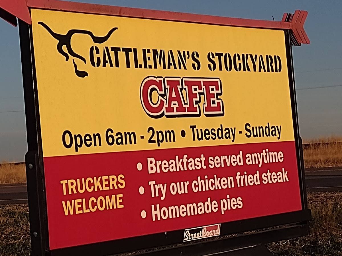 Menu at Cattleman’s Stockyard Cafe, Dalhart