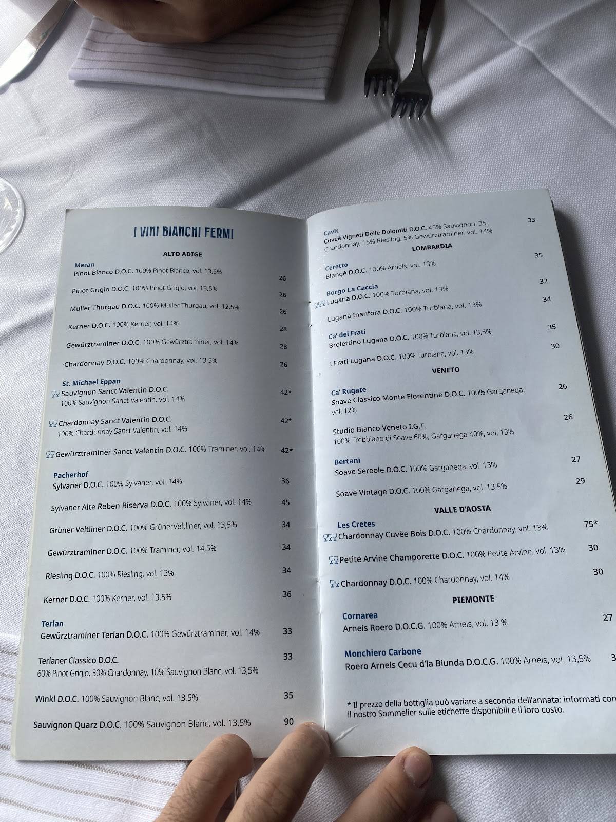 Menu di Al Pirata 