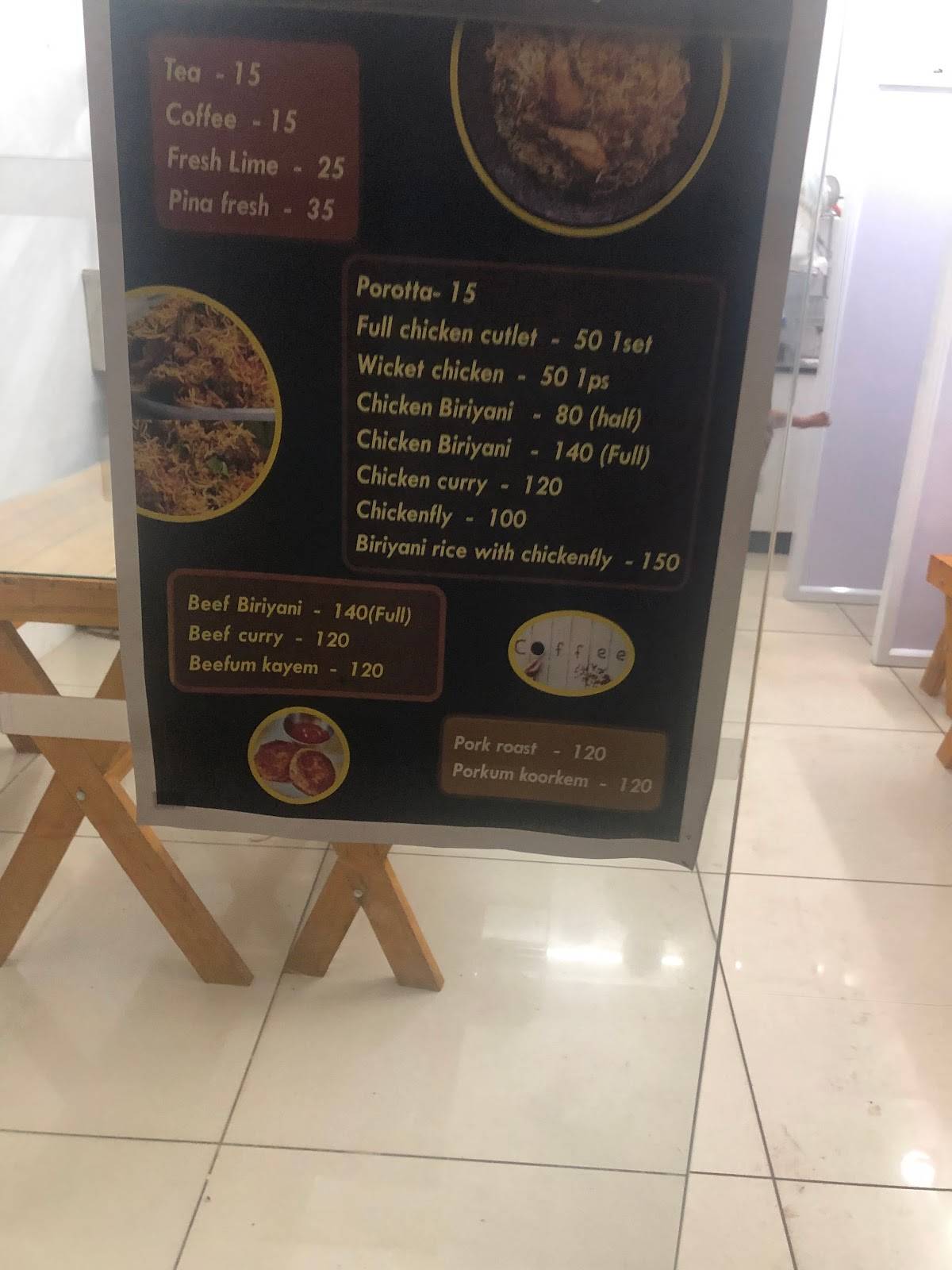 Chaa Chee Bhee Homely Food Court menu