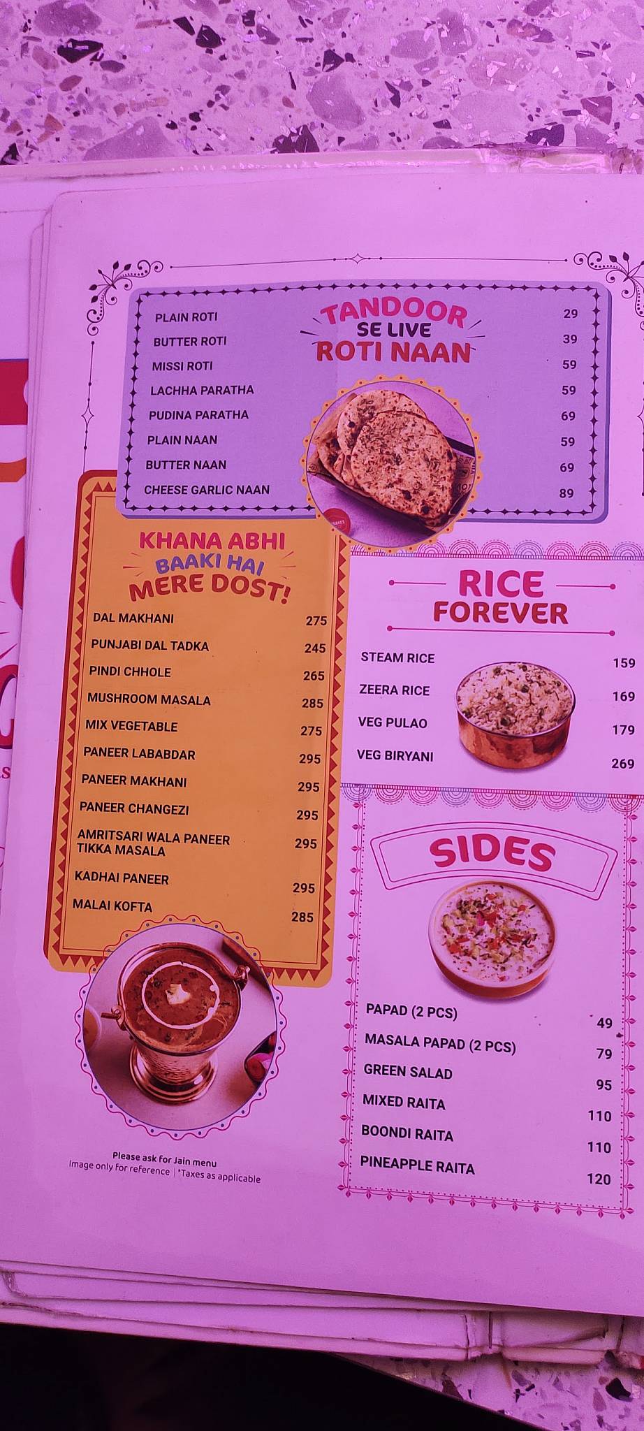 Chaat Ka Chaska menu