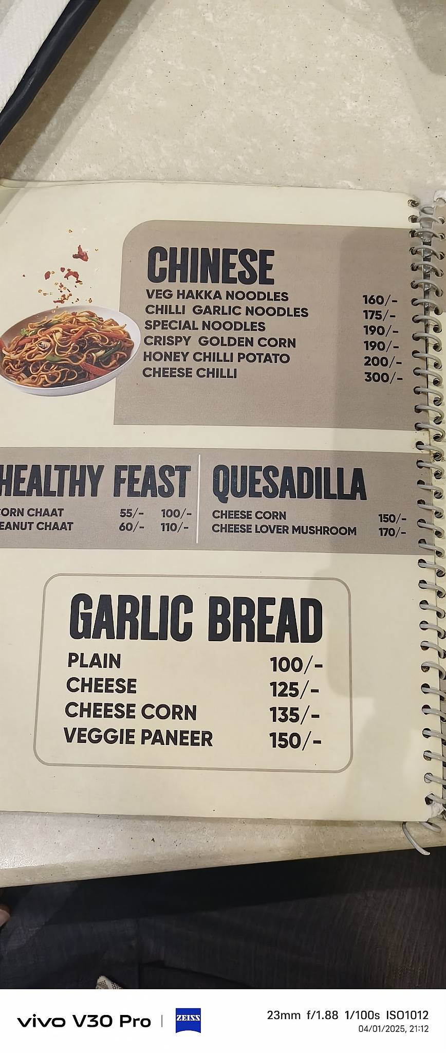 Chai Sutta Bar (PPR Mall) menu