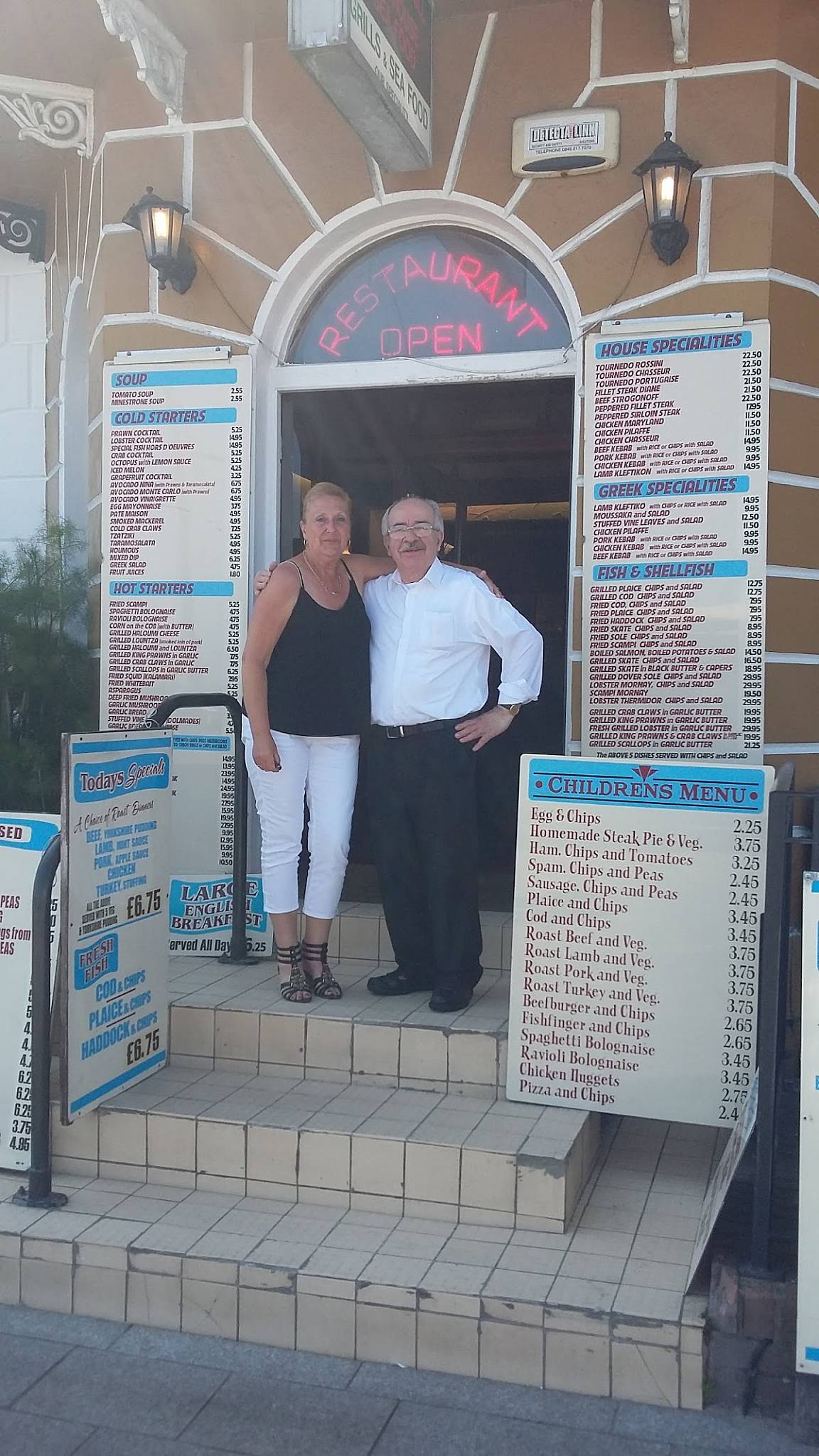 Menu at Charcoal Grill restaurant, Great Yarmouth