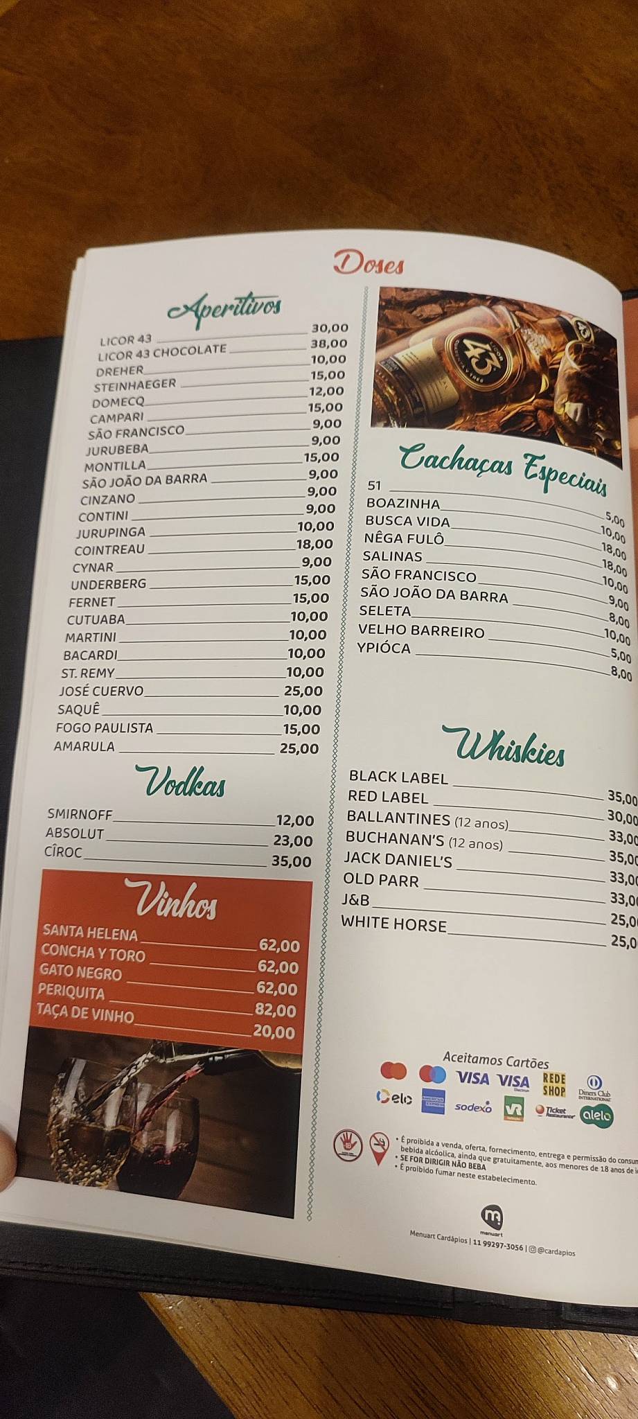 Charme de Higienópolis cardápio