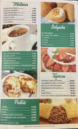 Charme de Higienópolis cardápio