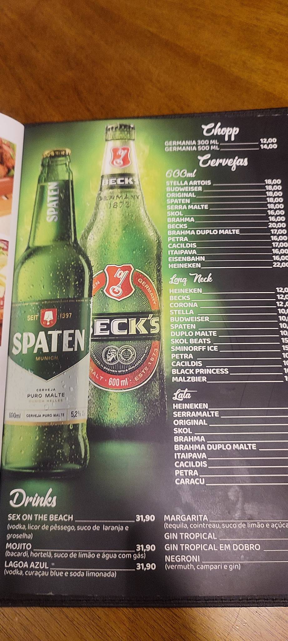 Charme de Higienópolis cardápio