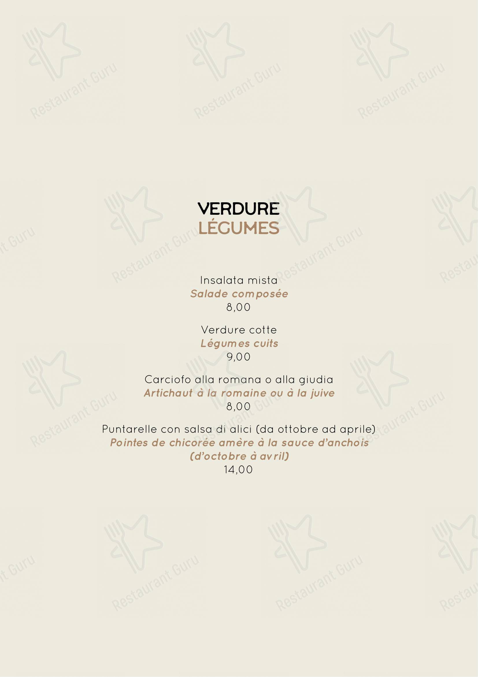 Menu bar per Checco Er Carettiere in Roma