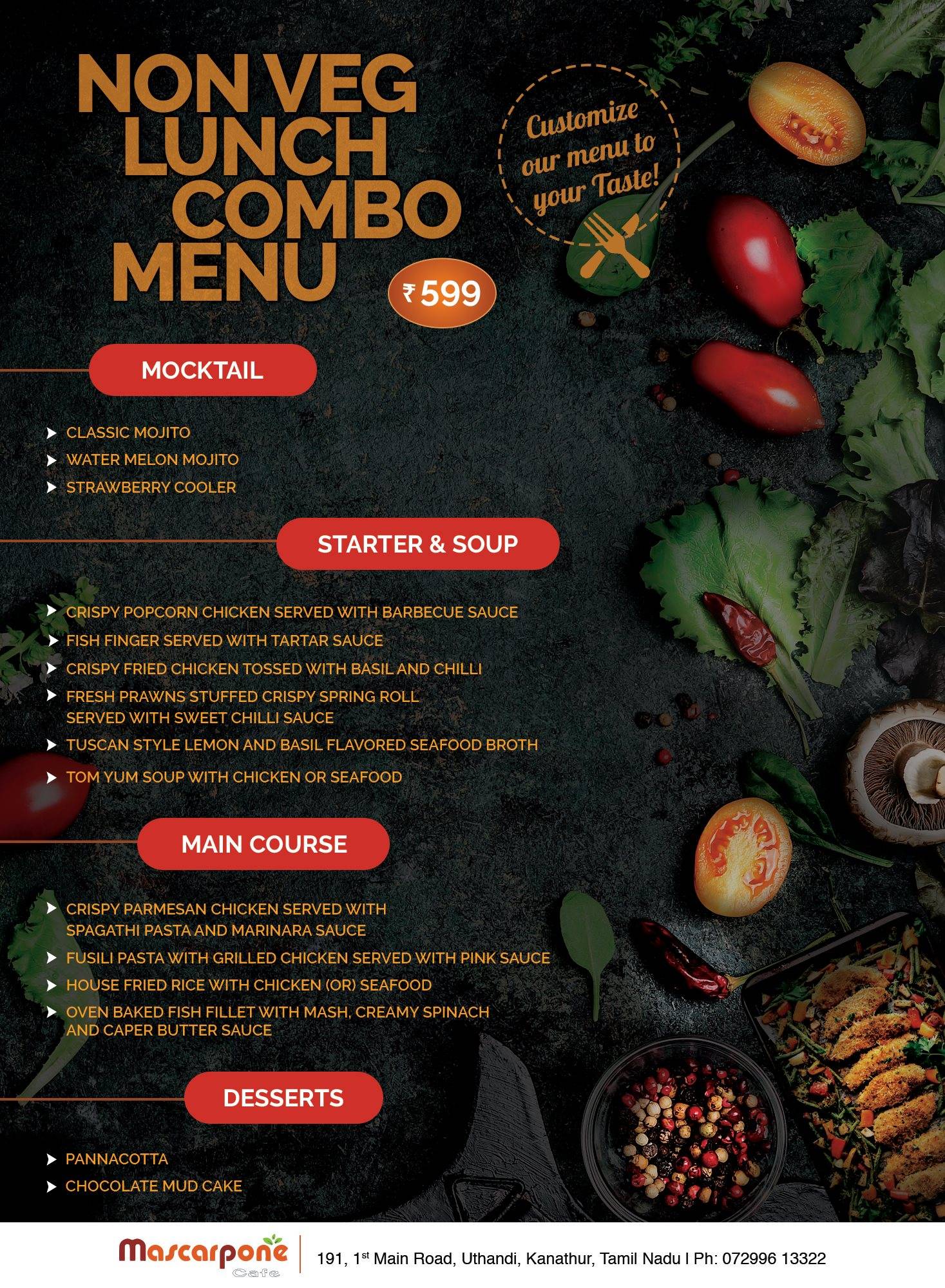 Mascarpone Cafe menu