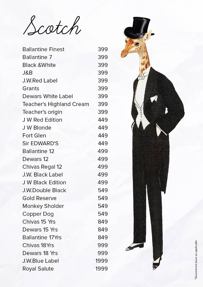 The Living Room menu