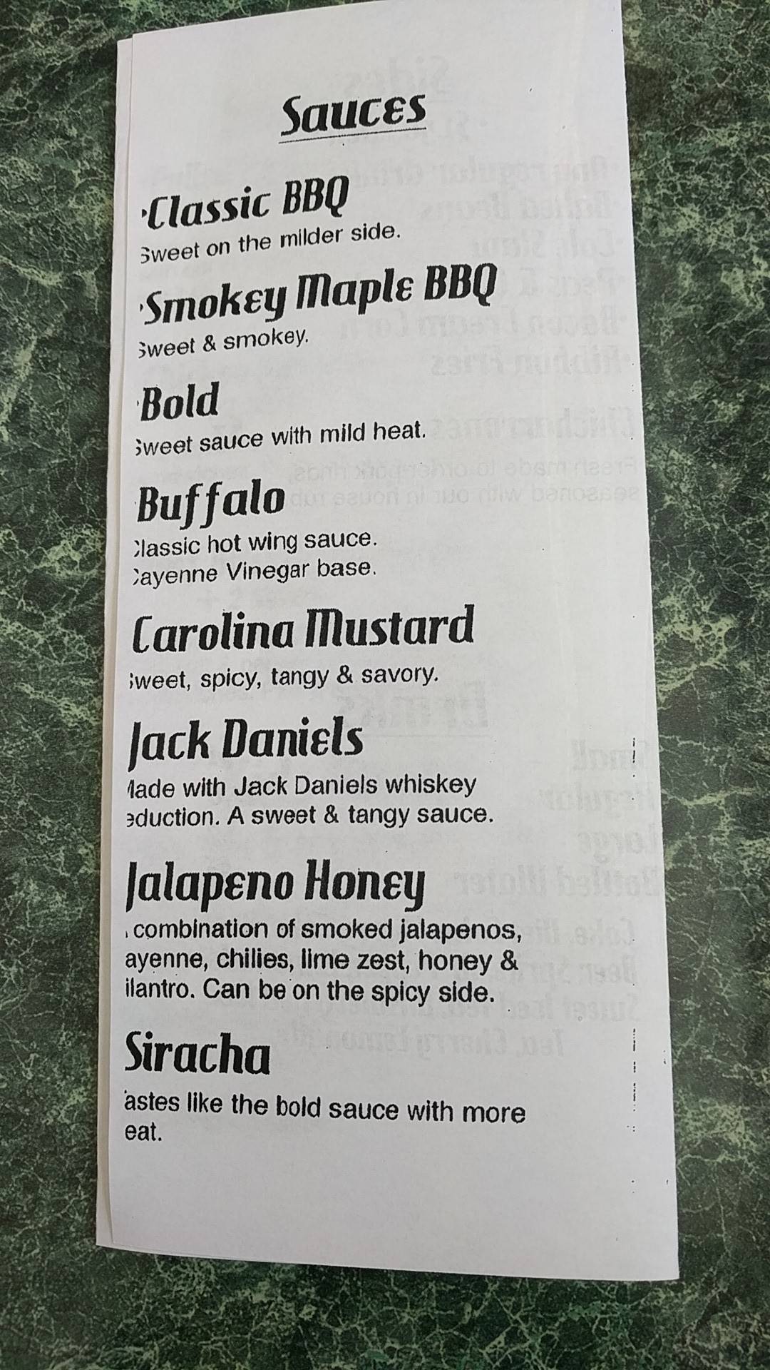 Menu at Cherries BBQ Pit, Polson