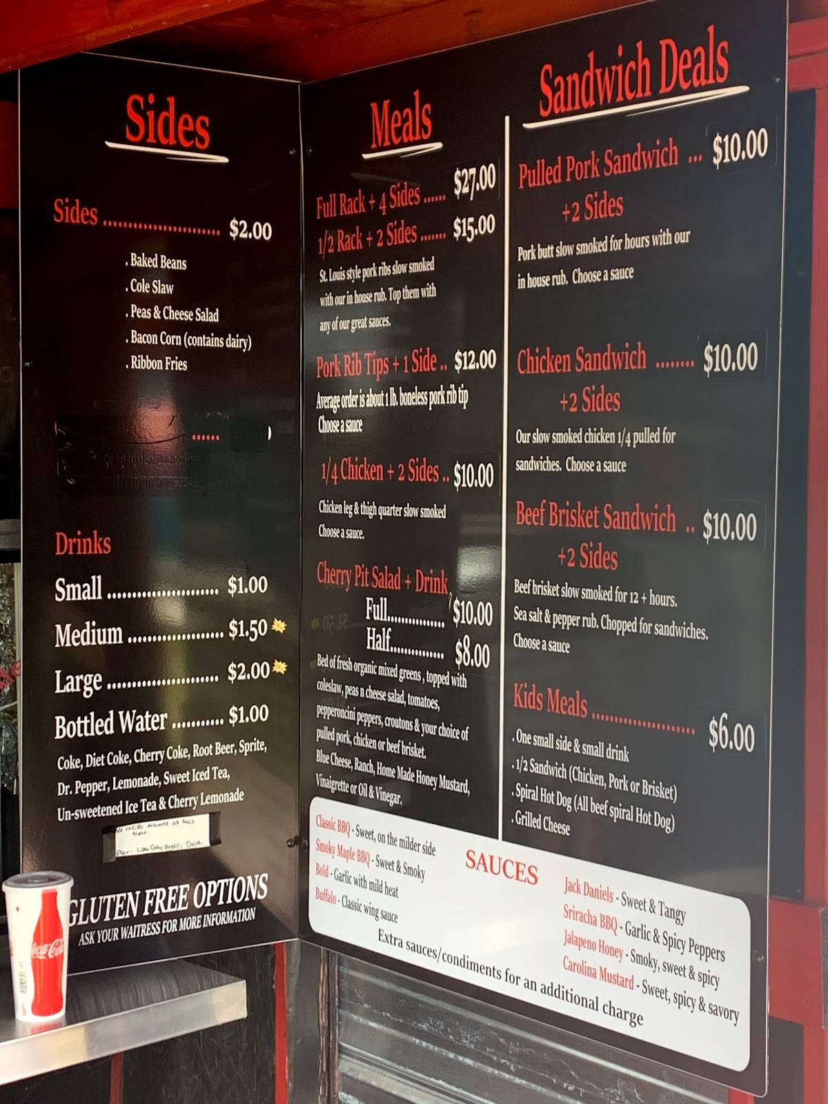 Menu at Cherries BBQ Pit, Polson