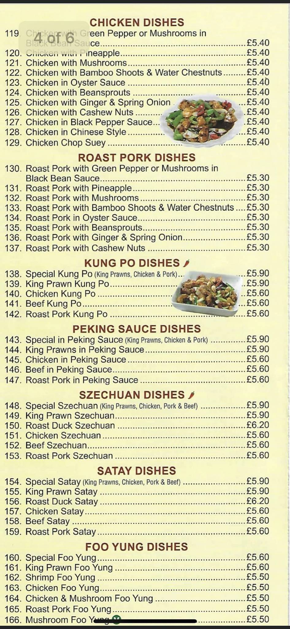 Menu at Chetwynd Arms restaurant, Nuneaton, Chetwynd Dr