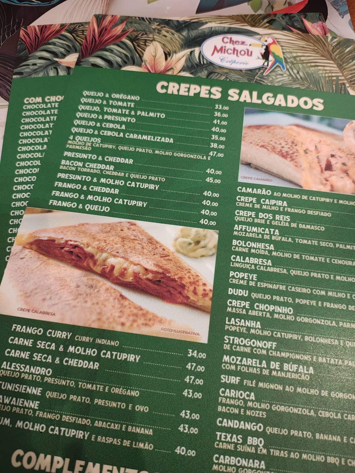 Chez Michou Crêperie cardápio