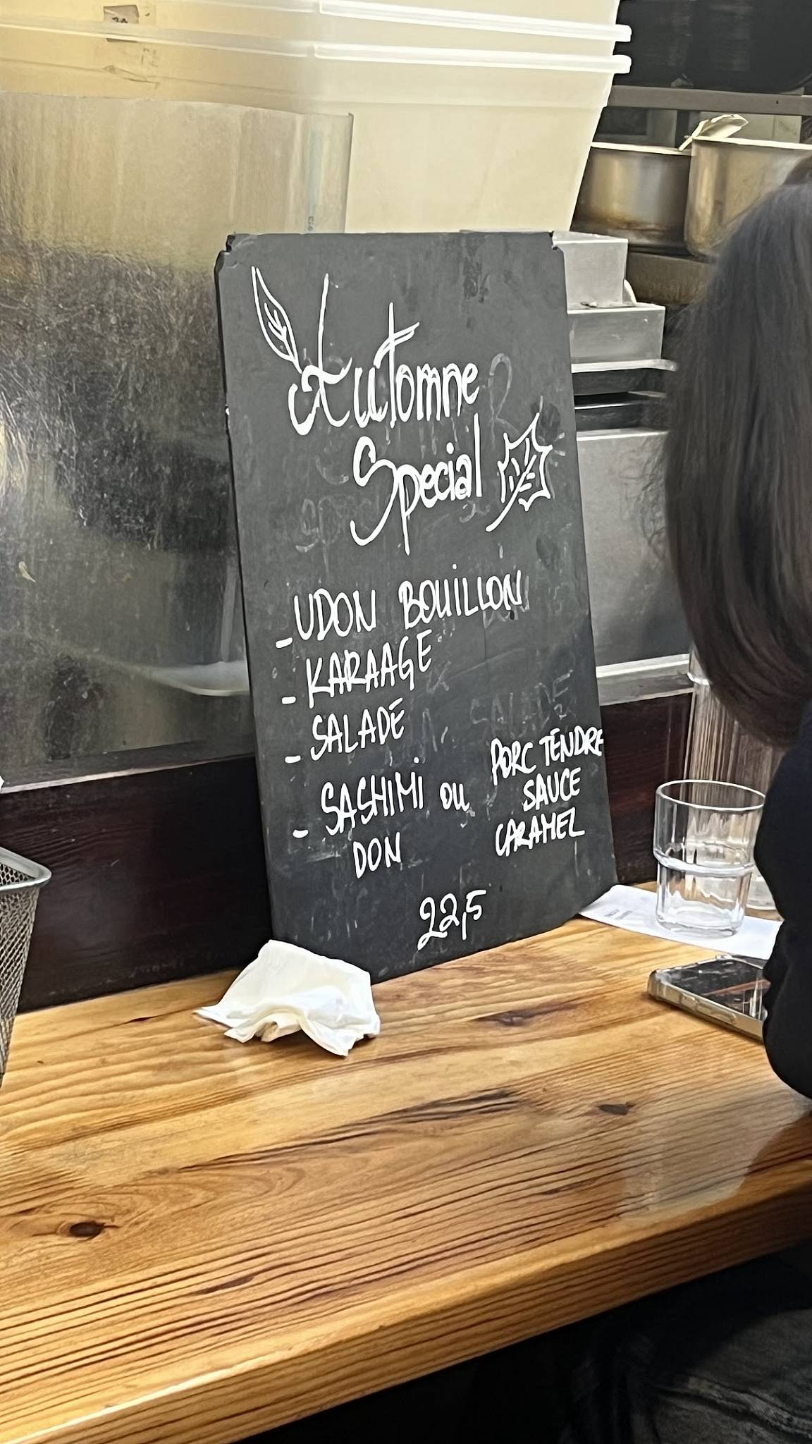 Menu de Chez Taeko