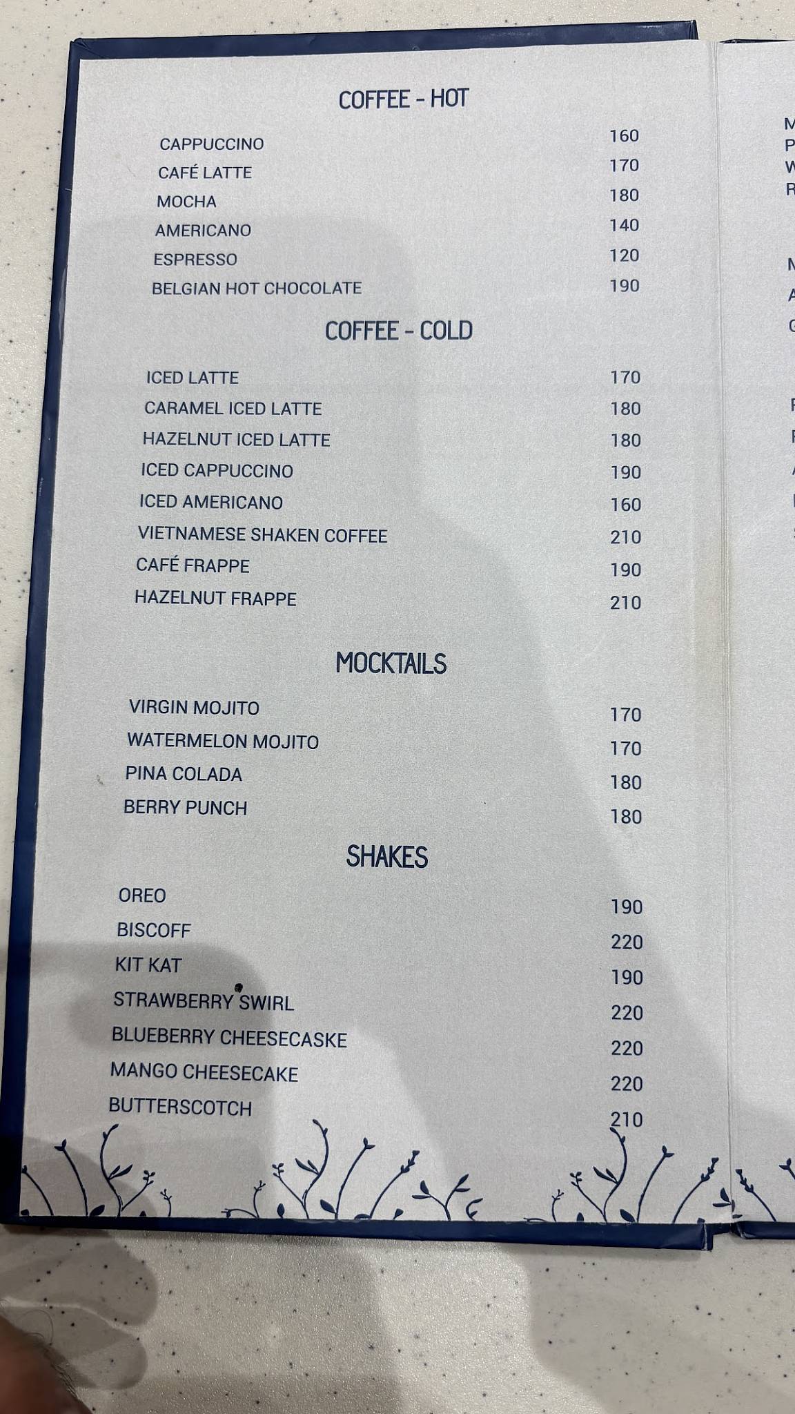 Chhabra's Restaurant menu