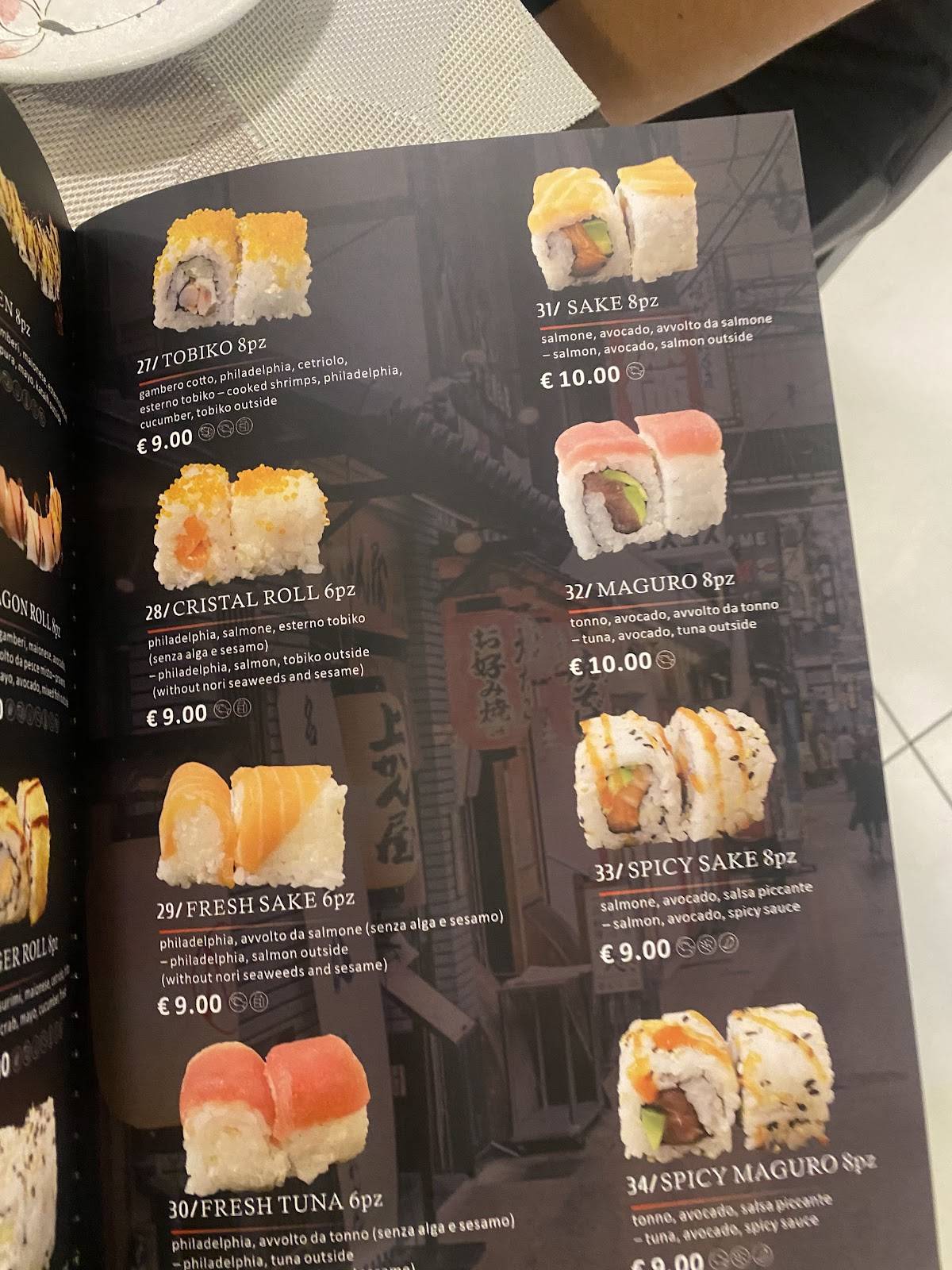 Menu di Ristorante Cinese Giapponese Hasu 