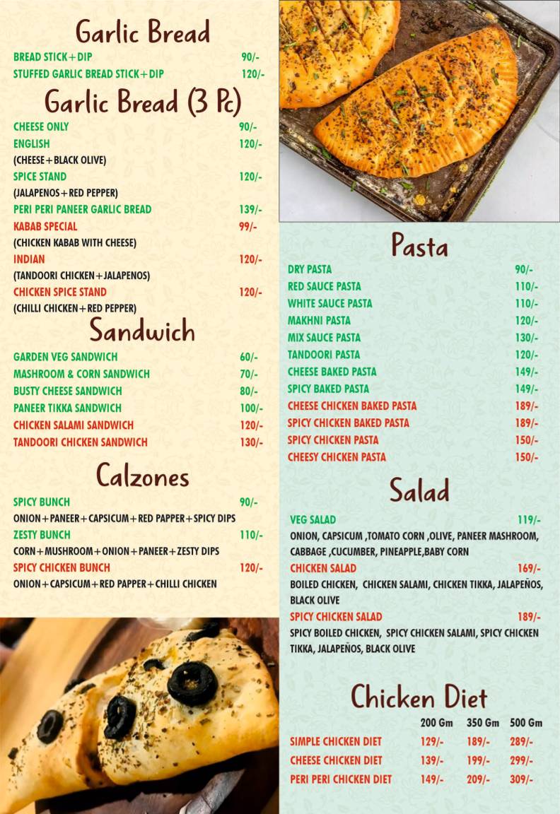 Chicago delights menu