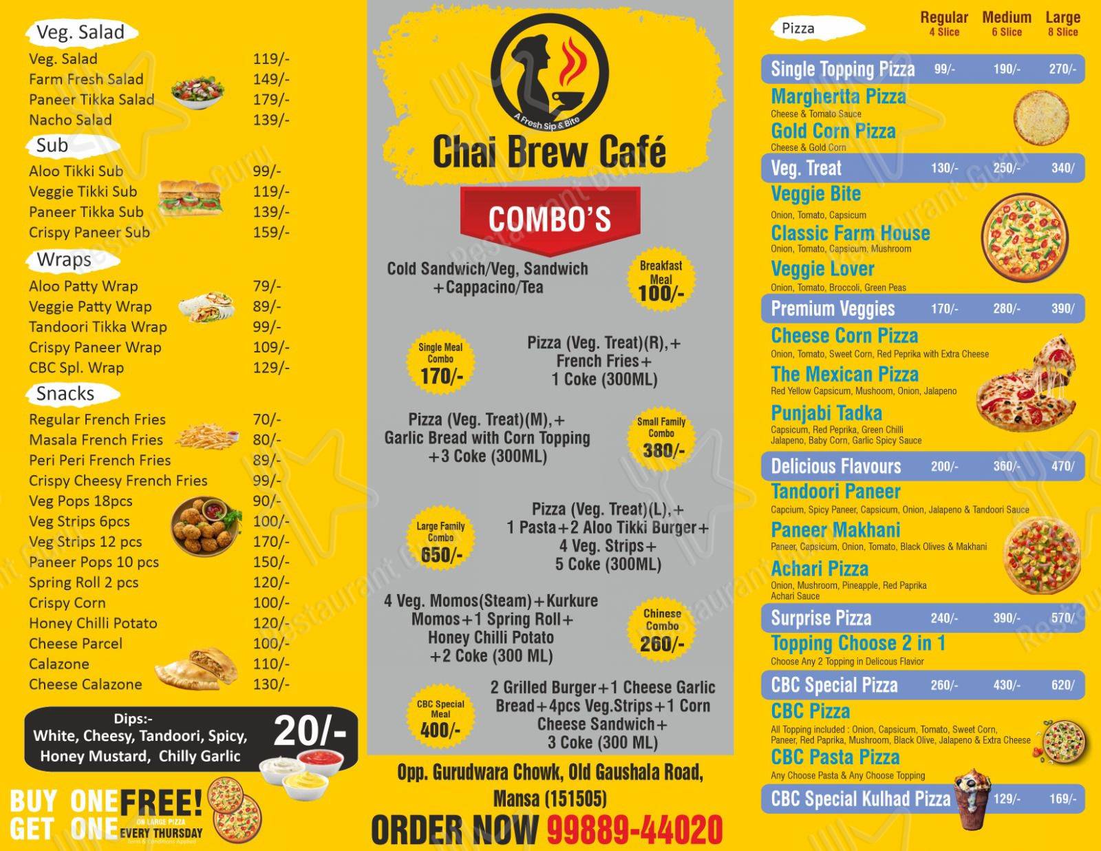 Chicago delights menu